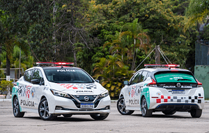 Imagem ilustrativa da notícia: Nissan Leaf integra frota da PM de São Paulo