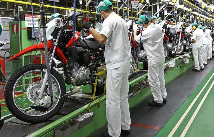 Imagem ilustrativa da notícia: Motocicletas: produção sobe, exportação cai.