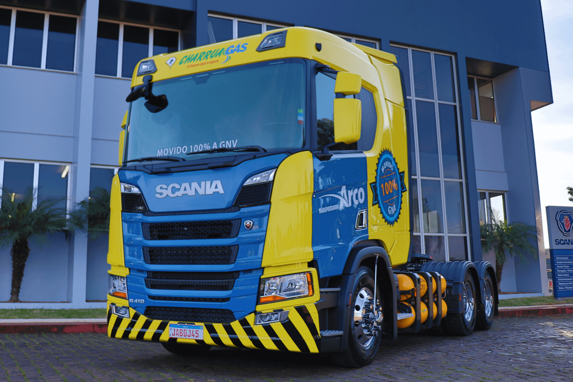 Imagem ilustrativa da notícia: Scania entrega caminhão a GNV ao Grupo Charrua 