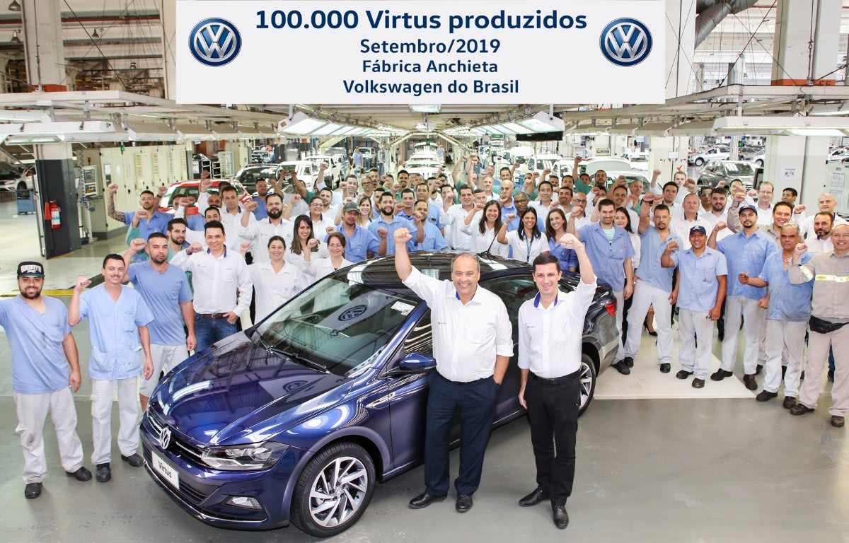 Imagem ilustrativa da notícia: Volkswagen chega a 100 mil Virtus produzidos no Brasil