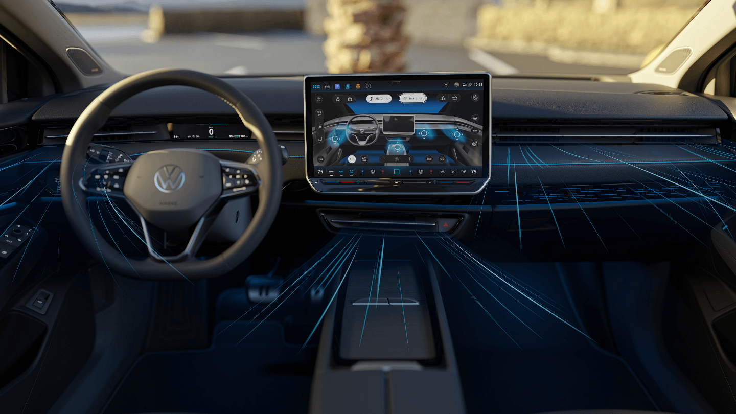 Imagem ilustrativa da notícia: Volkswagen ID.7 terá nova tecnologia no sistema de ar-condicionado