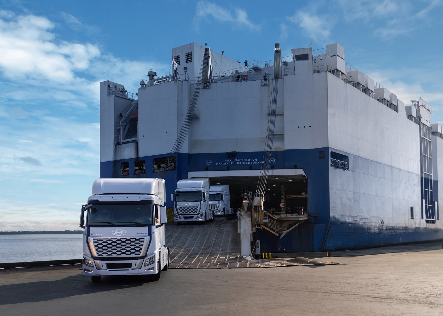 Imagem ilustrativa da notícia: Hyundai usará caminhões a hidrogênio em fábrica no Estados Unidos