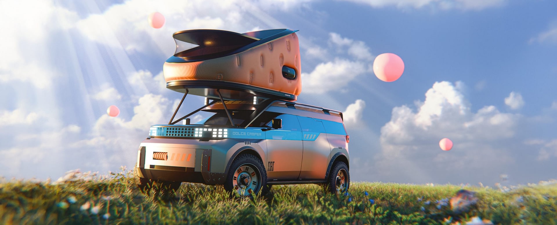Imagem ilustrativa da notícia: Fiat apresenta protótipo futurista do Dolce Camper no Salão